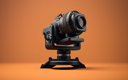Equipment Hot Shoe Attachment Orange Backgroundの素材
