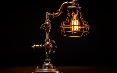 Adjustable Desktop Light Source Black Backgroundの素材