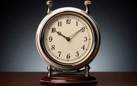 Classic Desk Timepiece Black Backgroundの素材