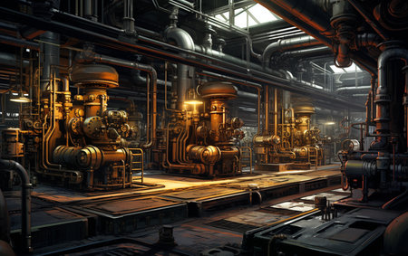 Industrial Factory Machinery Design Layoutの素材