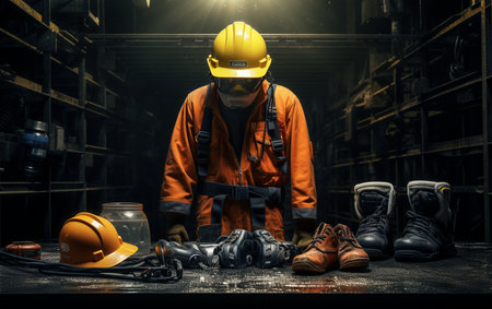 Industrial Factory Safety Gear Ensembleの素材