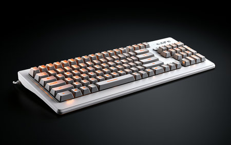 Gaming Keyboard Detailed Design Black Backgroundの素材