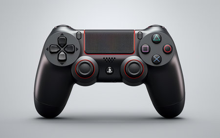 Gaming Controller Realistic Display White Backgroundの素材