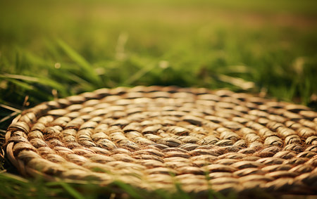 Traditional Crafted Natural Grass Rugの素材