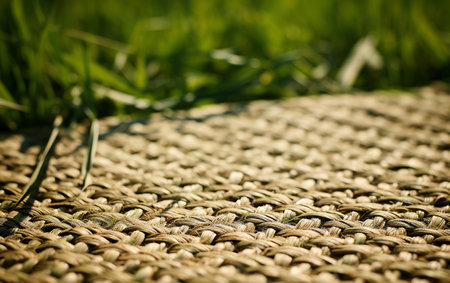 Artisanal Handwoven Grass Matの素材