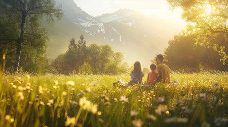Family Bonding: Lush Meadow Picnicの素材