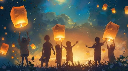 Children Release Biodegradable Lanternsの素材