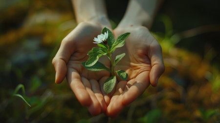 Seeds of Hope: Hands Cradling Promiseの素材