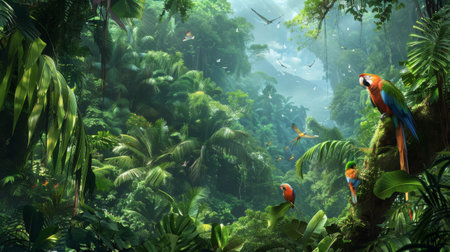 Tropical Symphony: Lush Rainforest Alive with Soundsの素材