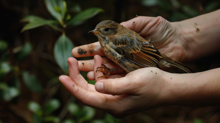 Tender Freedom: Hands Releasing Rehabilitated Sealの素材