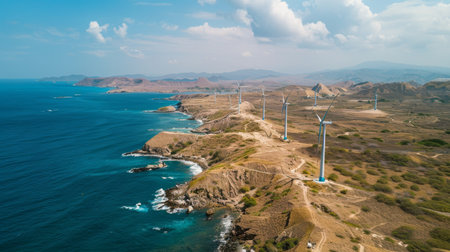 Coastal Serenity: Pristine Coastline Panoramaの素材