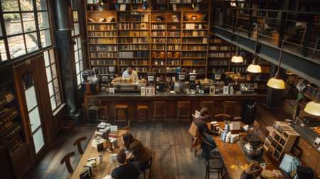 Steaming Symphony: Busy Coffee Shopの素材