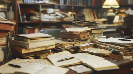 Creative Chaos: Writer's Desk Clutterの素材