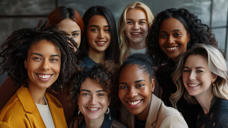 Image of a photoshoot celebrating Women's Equality Day on International Women's Dayの素材