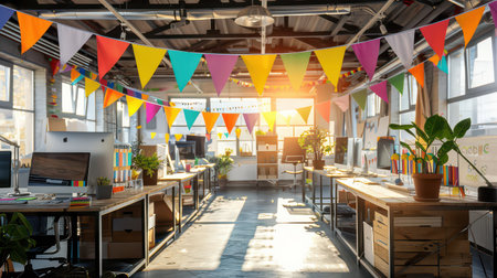 Open-plan creative office emphasizing diversity, equity, inclusion, and belonging (DEIB)の素材