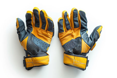 Cycling Gloves Padded isolated on White Backgroundの素材
