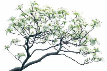 Dogwood Tree isolated on white backgroundの素材