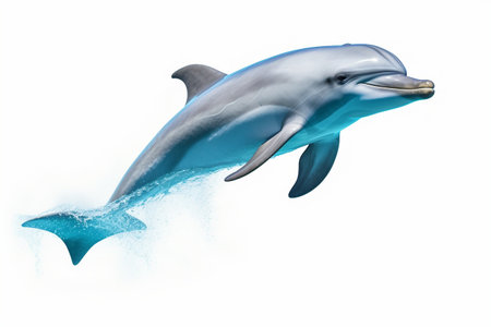 Dolphin isolated on white backgroundの素材
