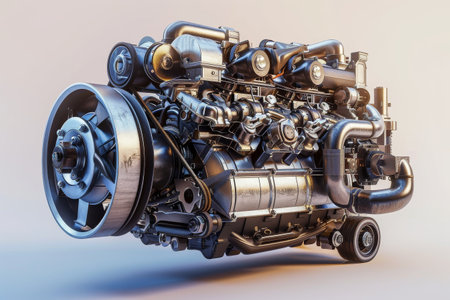 Engine - isolated on white backgroundの素材
