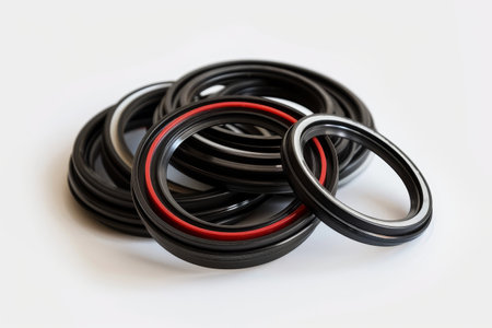 Gaskets isolated on White Backgroundの素材