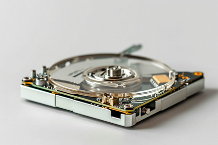 Hard Disk Drive HDD isolated on White Backgroundの素材