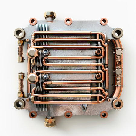 Heater core assembly isolated on white backgroundの素材