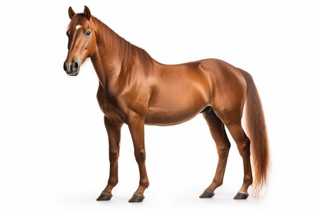 Horse isolated on white backgroundの素材