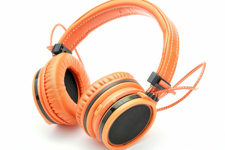 Headphones isolated on white backgroundの素材