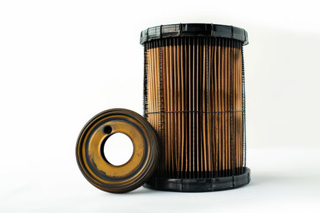 Isolated Oil Filter On Transparent Background.の素材