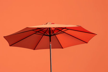 Umbrella Stands Alone Outdoors.の素材