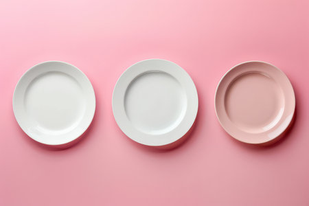 Isolated Plates Show Classic Design.の素材