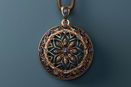 Elegant Pendant on Solid Surface.の素材