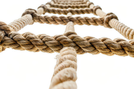 Rope Ladder Isolated On Transparent Background.の素材