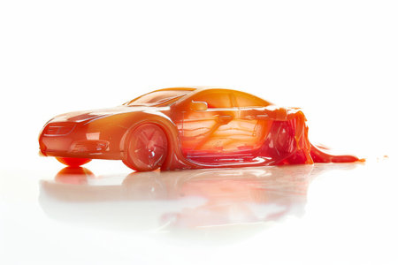 Wax for car body isolated on white backgroundの素材