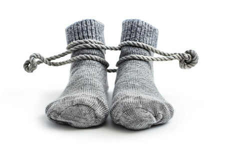 Wire pulling grip socks isolated on white backgroundの素材