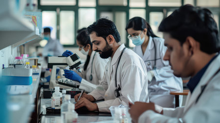 Group of people working together on engineering and design projectsの素材