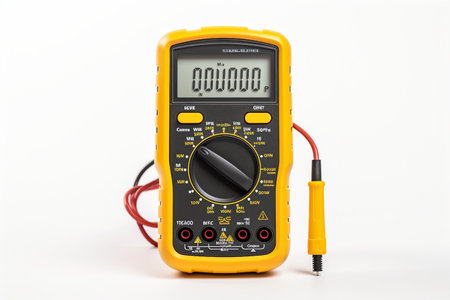 Multimeter isolated on white background.の素材