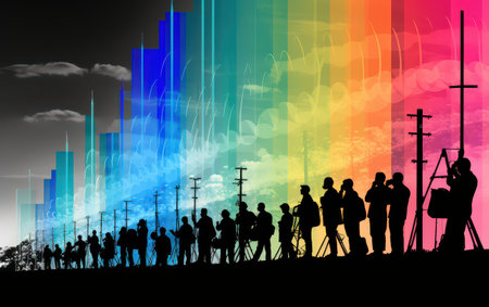 Bidders Competing for Telecom Spectrum in Auctionの素材