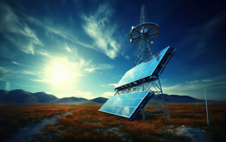 Solar Panels and Green Initiatives for Telecom Sustainabilityの素材