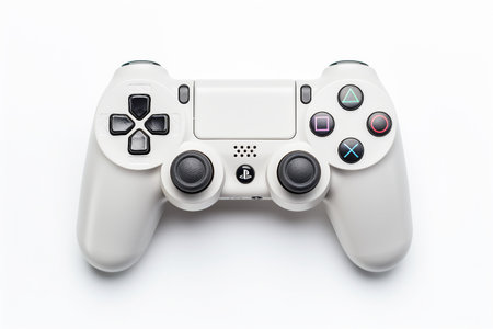 Wireless Game Controller isolated on white backgroundの素材