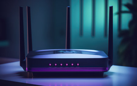 Image displaying a Wi-Fi routerの素材