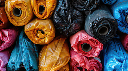 A selection of waste bag rollsの素材
