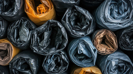 A selection of waste bag rollsの素材