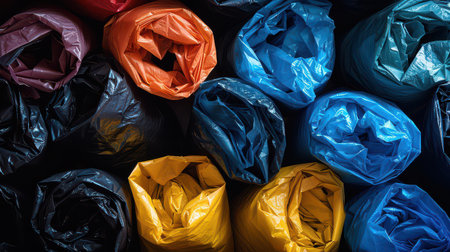 A selection of waste bag rollsの素材