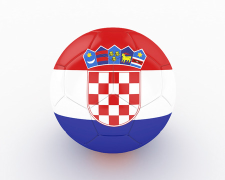 3d Croatia Soccer Ball - isolatedの写真素材