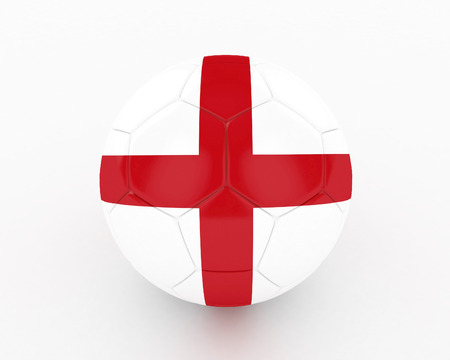 3d England Soccer Ball - isolatedの写真素材