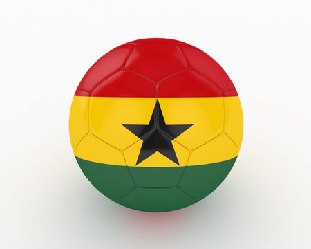 3d Ghana Soccer Ball - isolatedの写真素材