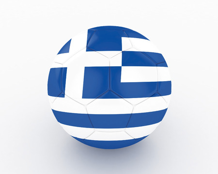 3d Greece Soccer Ball - isolatedの写真素材