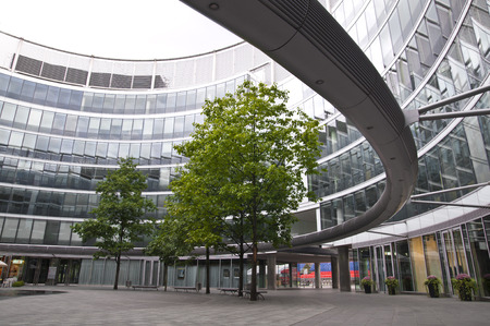 Modern office builiding in Warsaw, Poland, by sir Norman Fosterのeditorial素材