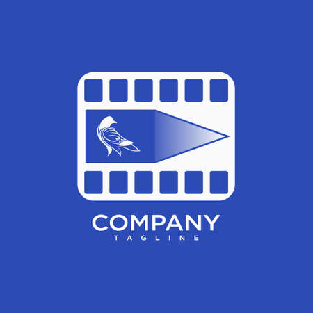 The pigeon logo. for film productionのイラスト素材